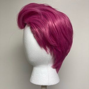 Short pink cosplay wig, Overwatch Zarya